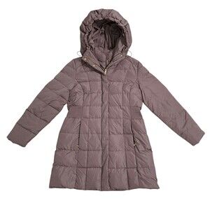 Calvin Klein Women’s Large Mauve Down Jacket Hooded Puffer Coat